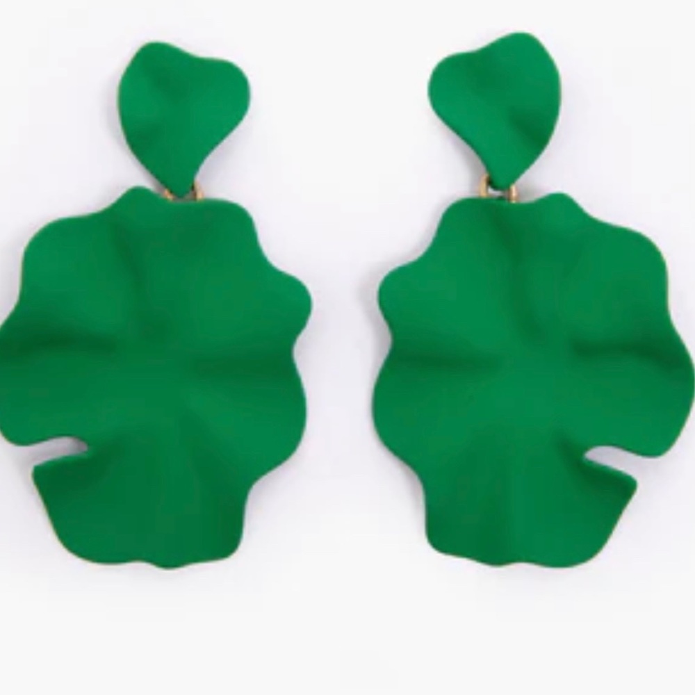 Clare V. Coated Flower Statement Earrings